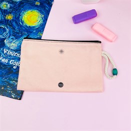 Pink Color Cloth Pencil Case