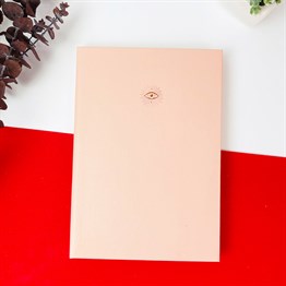 Pembe Renk Desenli Lastikli Defter 