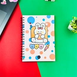 Pen Rabbit Tasarımlı Spiralli Defter