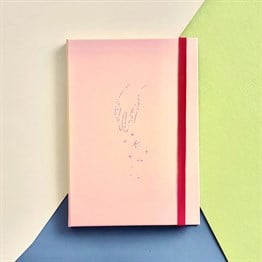 Pırıltılı El Tasarımlı Lastikli Defter