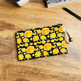 Orange Cloth Pencil Case