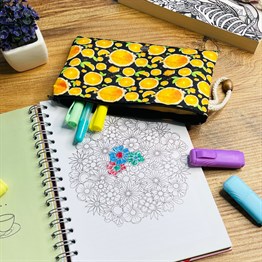 Orange Cloth Pencil Case
