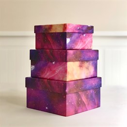 Purple Space 3 Pcs of Gift Boxes Set