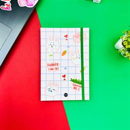 Rabbit Like It Tasarımlı Lastikli Defter