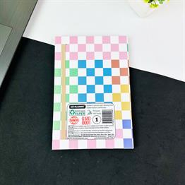 Renkli Dama Tasarımlı Lastikli Defter