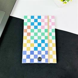 Renkli Dama Tasarımlı Lastikli Defter