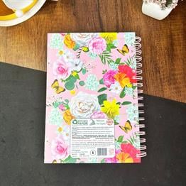 Renkli Follow Your Dreams Tasarımlı Çizgili Spiralli Defter 