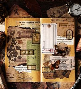 Retro Tasarım Scrapbook Kağıdı