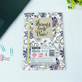 Rüyalar Gerçek Oluyor Tasarımlı Lastikli Defter