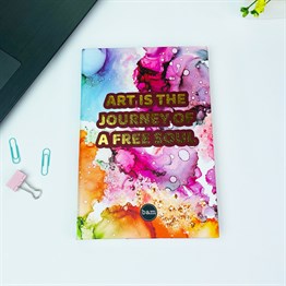 Sanat Ruhu Motto Tasarımlı Lastikli Defter
