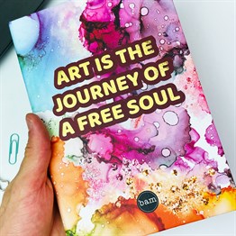 Sanat Ruhu Motto Tasarımlı Lastikli Defter