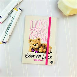 Şanslı Ayı Tasarımlı Lastikli Defter