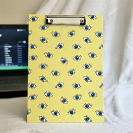Yellow Evil Eye Clipboard 