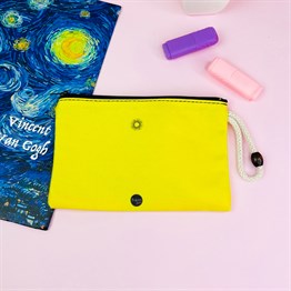 Yellow Color Cloth Pencil Case