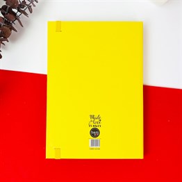Sarı Renk Desenli Lastikli Defter 