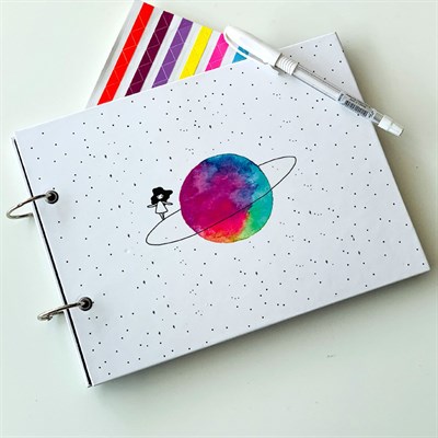 Saturn Ring Photo Album w/Stickers 