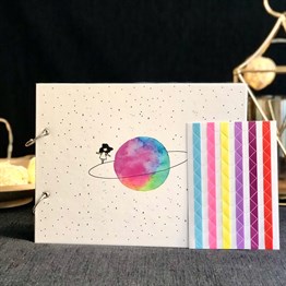 Saturn Ring Photo Album w/Stickers 