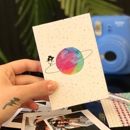 Saturn Rings Mini Photo Album w/Stickers