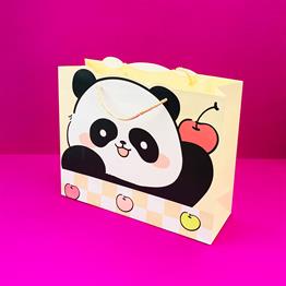 Şekilli Panda Tasarımlı Karton Çanta 26,5X32 Cm x12