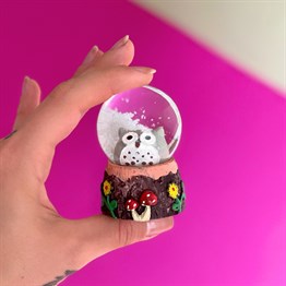 Owl Snow Globe-MİNİ