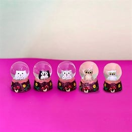 Owl Snow Globe-MİNİ