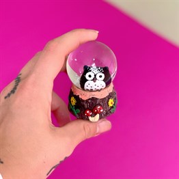Owl Snow Globe-MİNİ