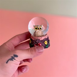 Owl Snow Globe-MİNİ