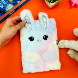 Sevimli Hayvanlar Kilitli Peluş Defter