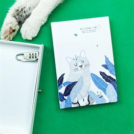 Sevimli Hayvan Tasarımlı Kilitli Günlük Defter