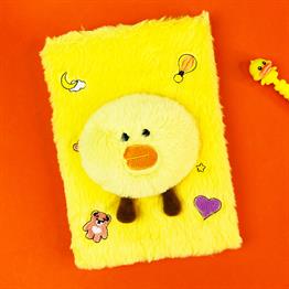 Sevimli Hayvan Tasarımlı Peluş Kapaklı Defter