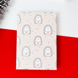 Sevimli Kirpi Tasarımlı Lastikli Defter 