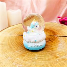 Sevimli Unicorn Tasarımlı Mini Kar Küresi