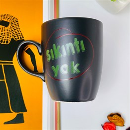 Sıkıntı Yok Black Printed Mug