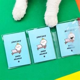 Şimdi Çalış Tasarımlı Kalemli PP Mini Çanta Defter