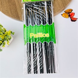 Siyah Desenli Chopstick Toptan