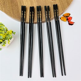 Siyah Desenli Chopstick Toptan