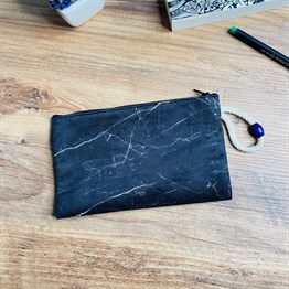Black Marble Cloth Pencil Case