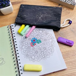 Black Marble Cloth Pencil Case