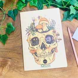 Skull Art Tasarımlı Dönüşümlü Kraft Defter