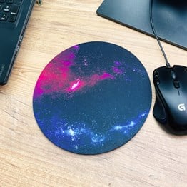 Space Tasarımlı Oval Mouse Pad