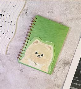 Spiralli Köpek Tasarımlı Defter x12