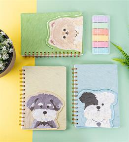 Spiralli Köpek Tasarımlı Defter x12