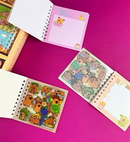 Spiralli Sticker Defter 6 Sayfa Sticker + 22 Sayfa Defter x24