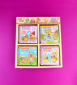 Spiralli Sticker Defter 6 Sayfa Sticker + 22 Sayfa Defter x24