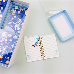 Spiralli Uzay Tasarımlı Mini Defter X12