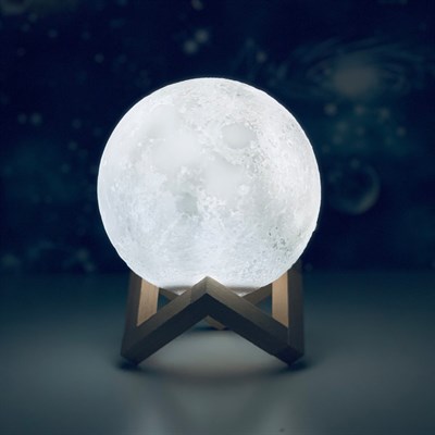 Standlı 3D Moon Lamba