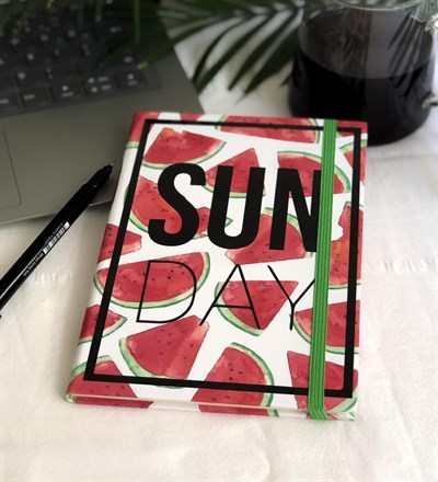 Sun Day Karpuz Tasarımlı Lastikli Defter