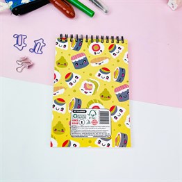 Sushi Tasarımlı Spiralli Defter
