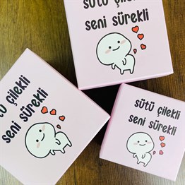Sütü Çilekli Seni Sürekli Gift Box - 3 Pcs Set