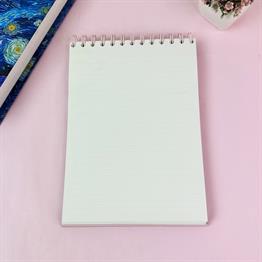 Sütü Çilekli Tasarımlı Üstten Spiralli Defter